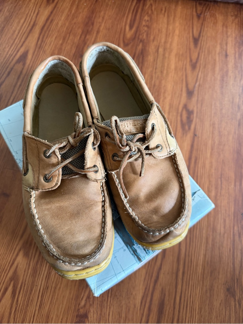 Sperry Kids Tan Leather Boat Shoes